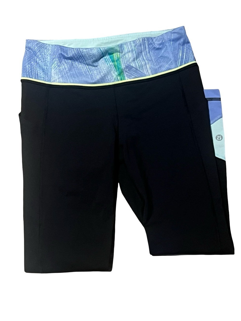 Lululemon pace rival crop wind chill periwinkle crop Capri leggings size 4